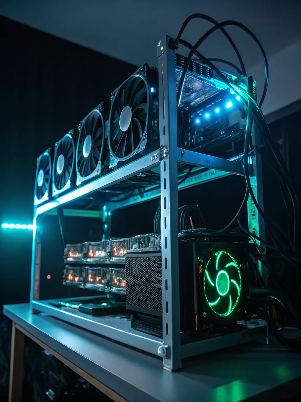 A visual representation of BitMineVision's advanced cooling system, showcasing its effectiveness in maintaining optimal operating temperatures for mining hardware.